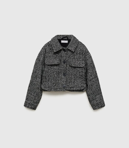 Herringbone crop jacket